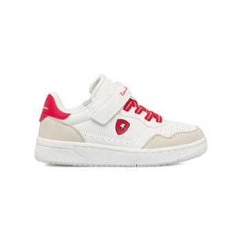 Sneakers bianche da bambino con logo laterale Tonino Lamborghini, Bambino Sport, SKU s342500267, Immagine 0